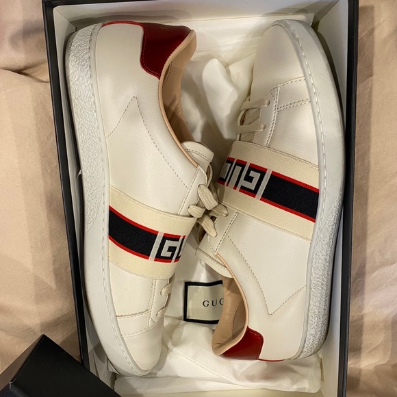 gucci ace stripe ivory